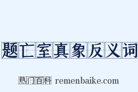 题亡室真象反义词是什么意思的图片